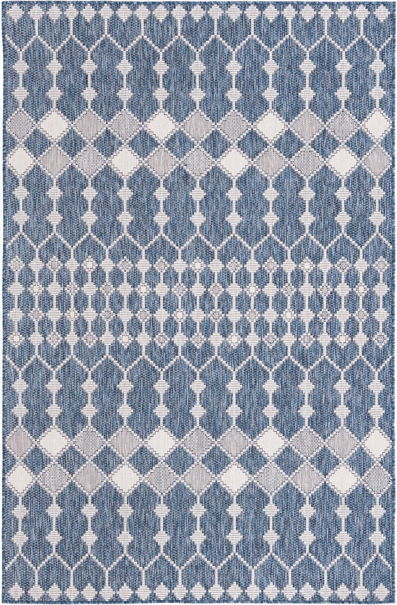 Primary image 5' 3 x 8'  Washable Trellis Indoor / Outdoor Rug