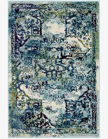 Blue Washable Palazzo Rug