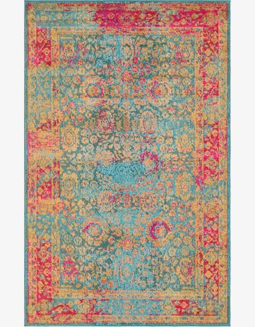 Blue Washable Palazzo Rug