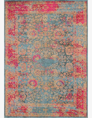 Blue Washable Palazzo Rug
