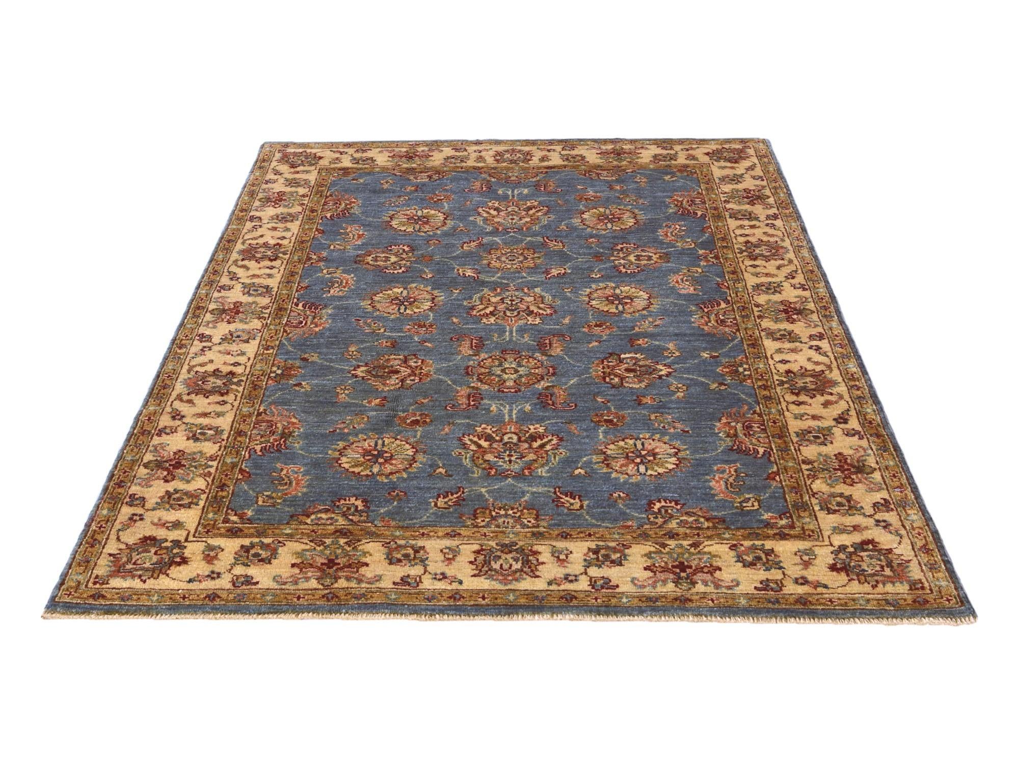 4' x 6' Hand Knotted Pershawar Ziegler Rug