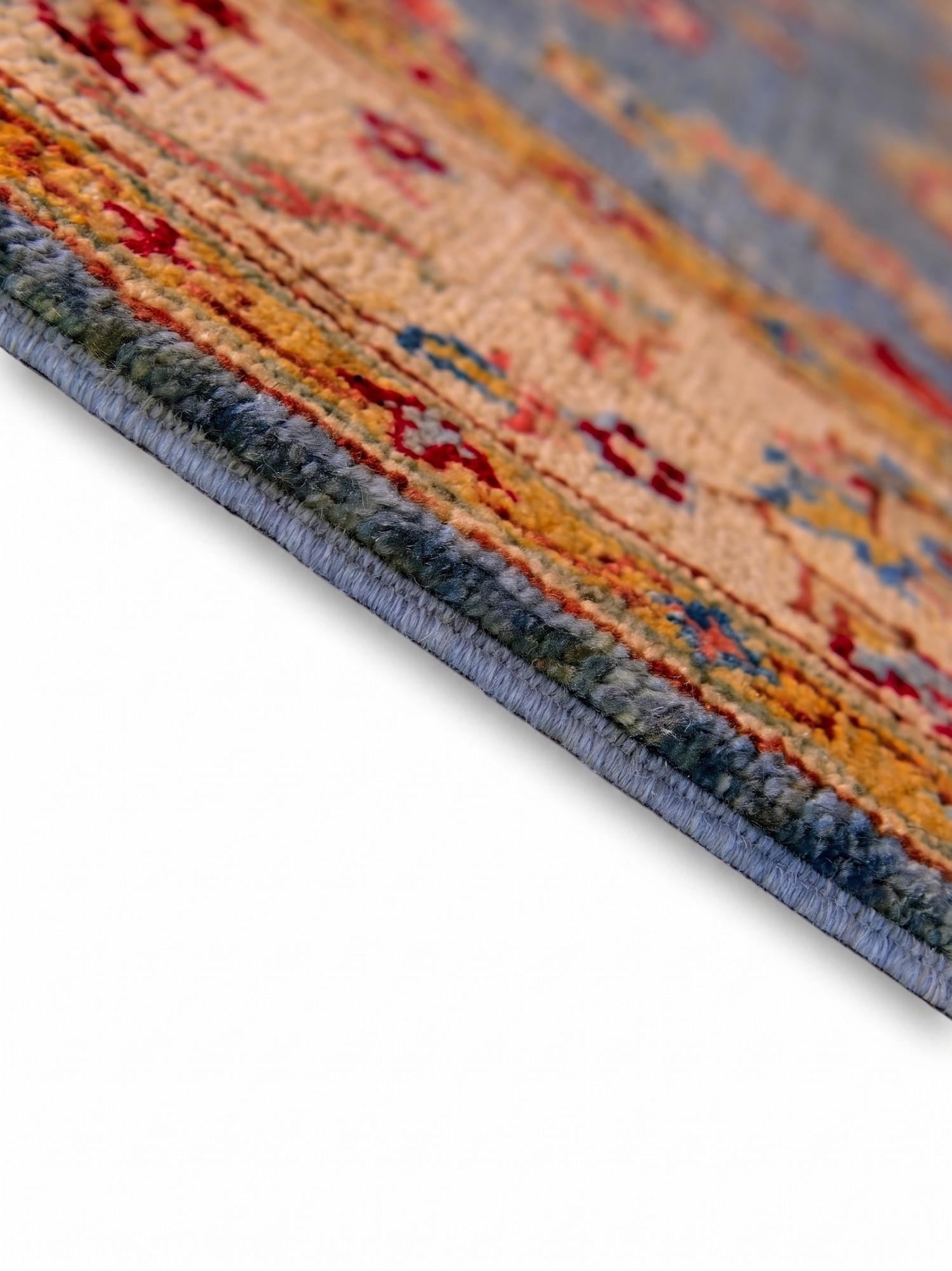 125cm x 185cm Hand Knotted Pershawar Ziegler Rug