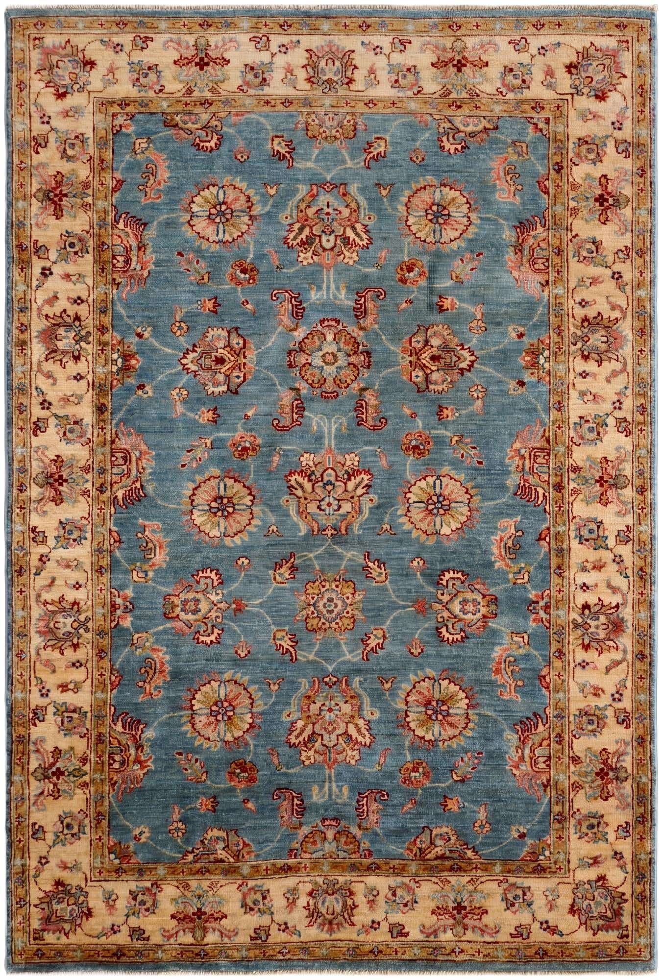 4' x 6' Hand Knotted Pershawar Ziegler Rug