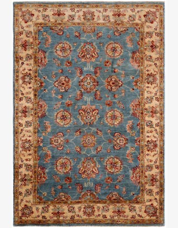 4' x 6' Hand Knotted Pershawar Ziegler Rug