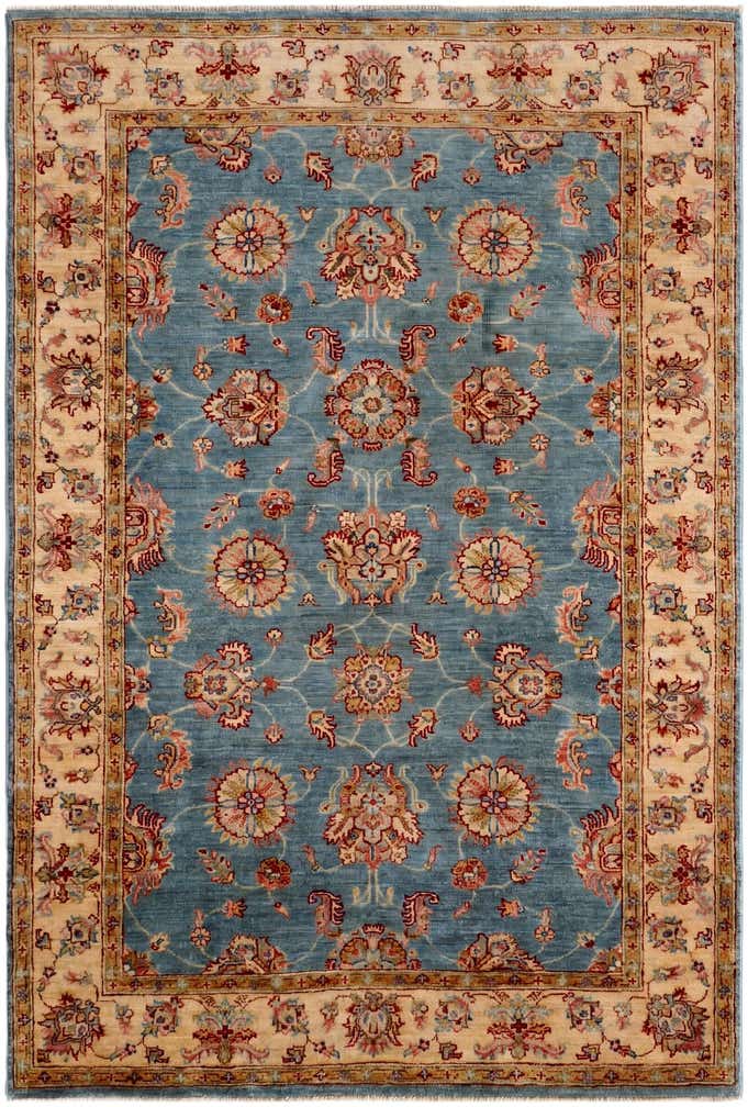 4' x 6' Hand Knotted Pershawar Ziegler Rug