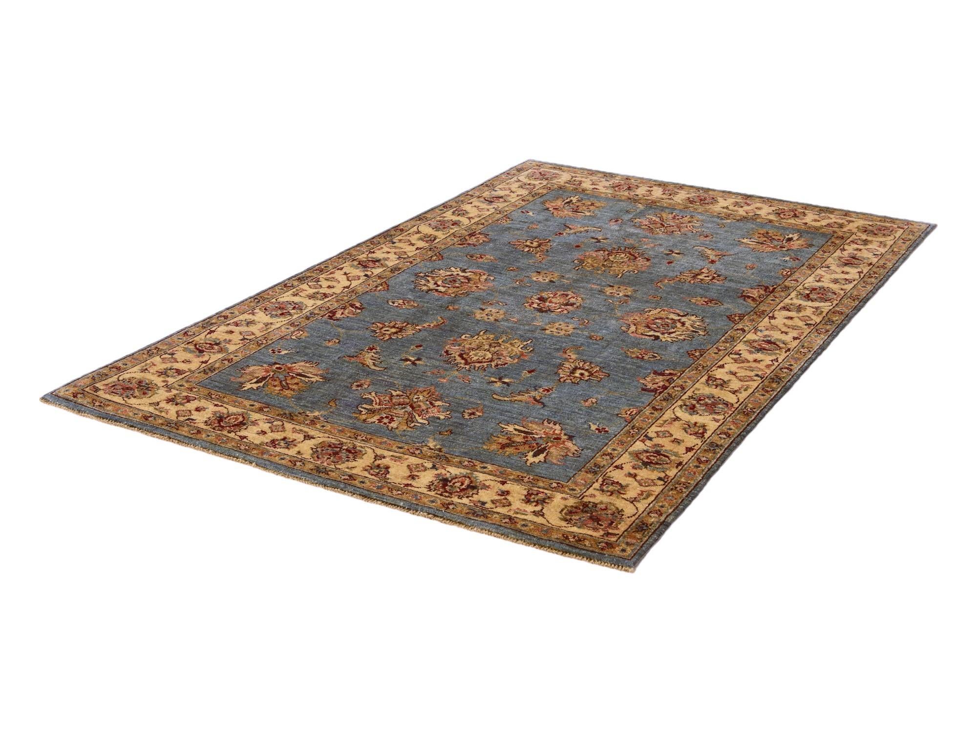 4' x 6' 4 Hand Knotted Pershawar Ziegler Rug