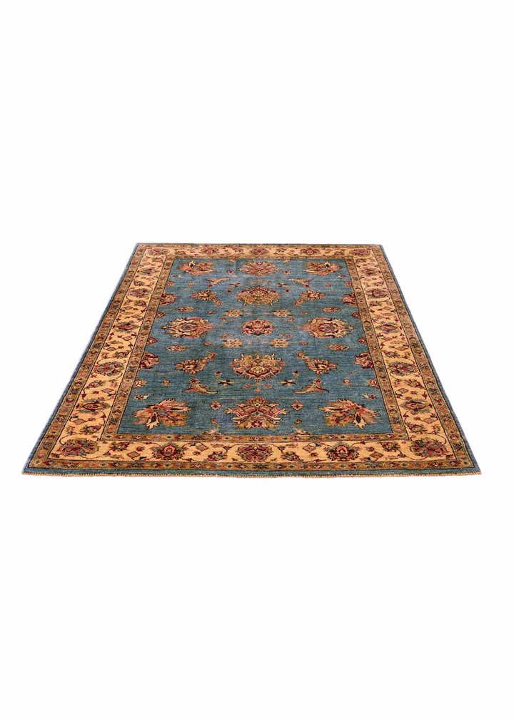4' x 6' 4 Hand Knotted Pershawar Ziegler Rug
