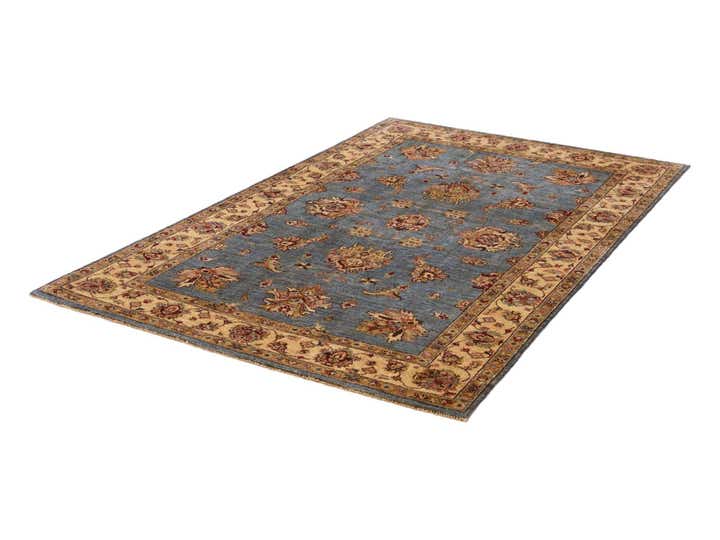 4' x 6' 4 Hand Knotted Pershawar Ziegler Rug