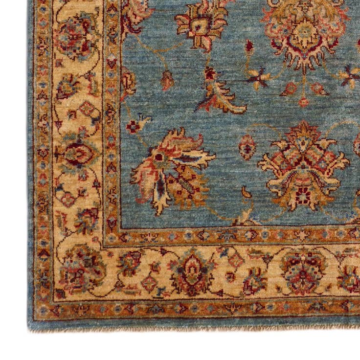 Detail image of 4' x 6' 4 Hand Knotted Pershawar Ziegler Rug