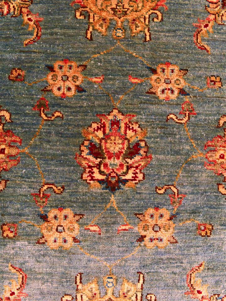 4' x 6' 4 Hand Knotted Pershawar Ziegler Rug