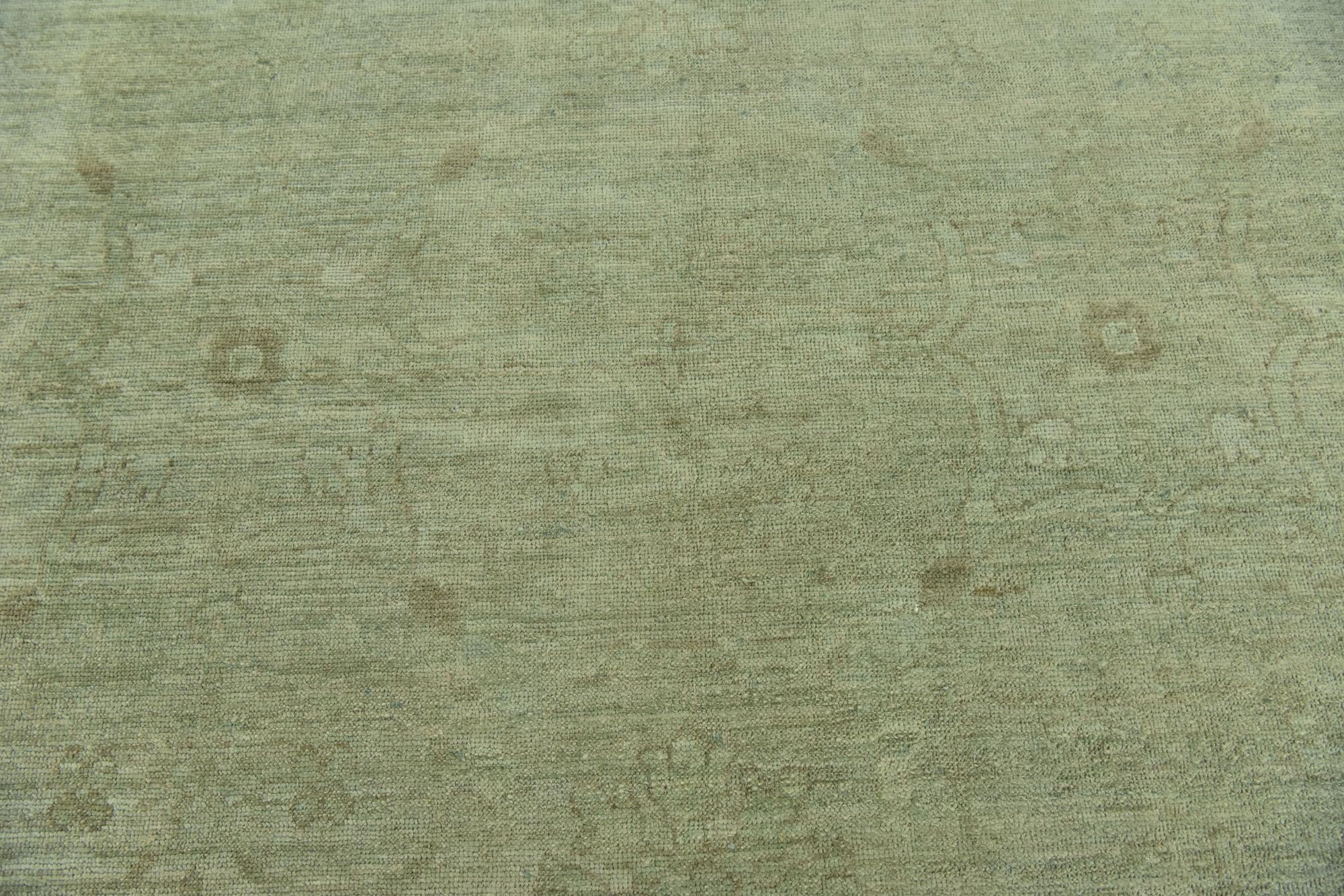 7' 9 x 9' 11 Hand Knotted Peshawar Ziegler Wool Rug