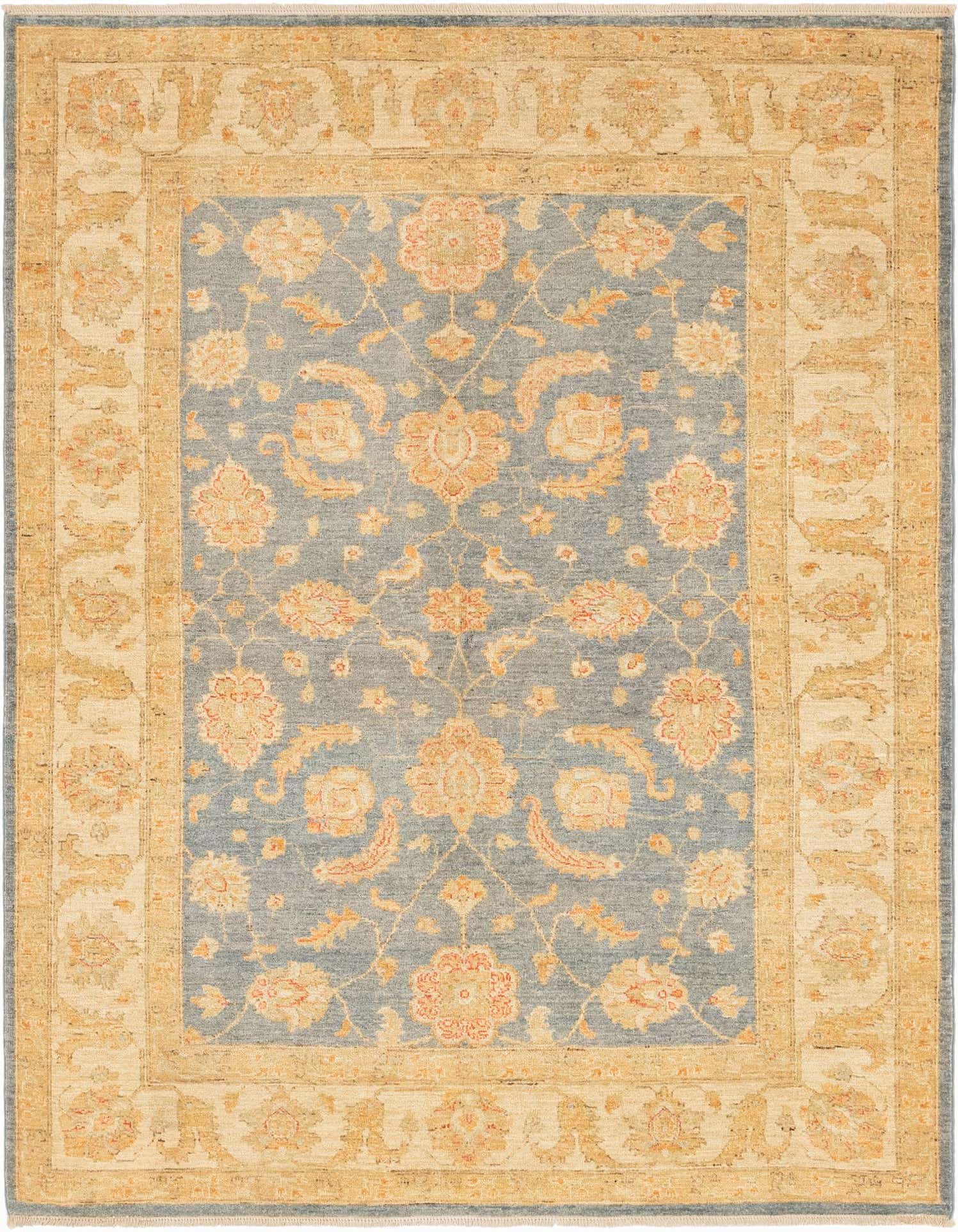 5' 9 x 7' 8 Hand Knotted Peshawar Ziegler Rug