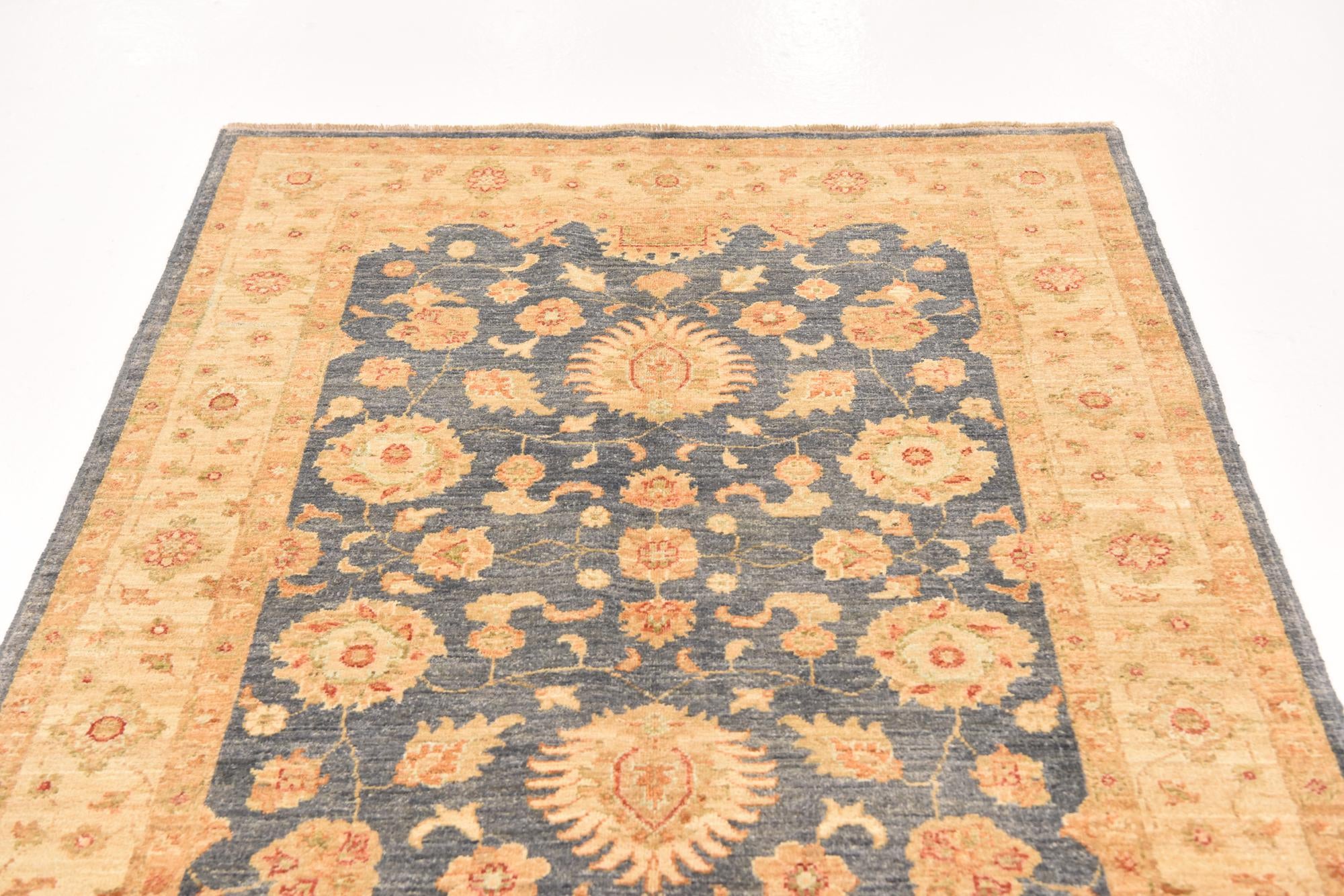 4' 2 x 6' Hand Knotted Peshawar Ziegler Rug