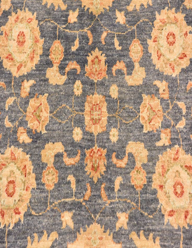 Detail image of 4' 2 x 6' Hand Knotted Peshawar Ziegler Rug