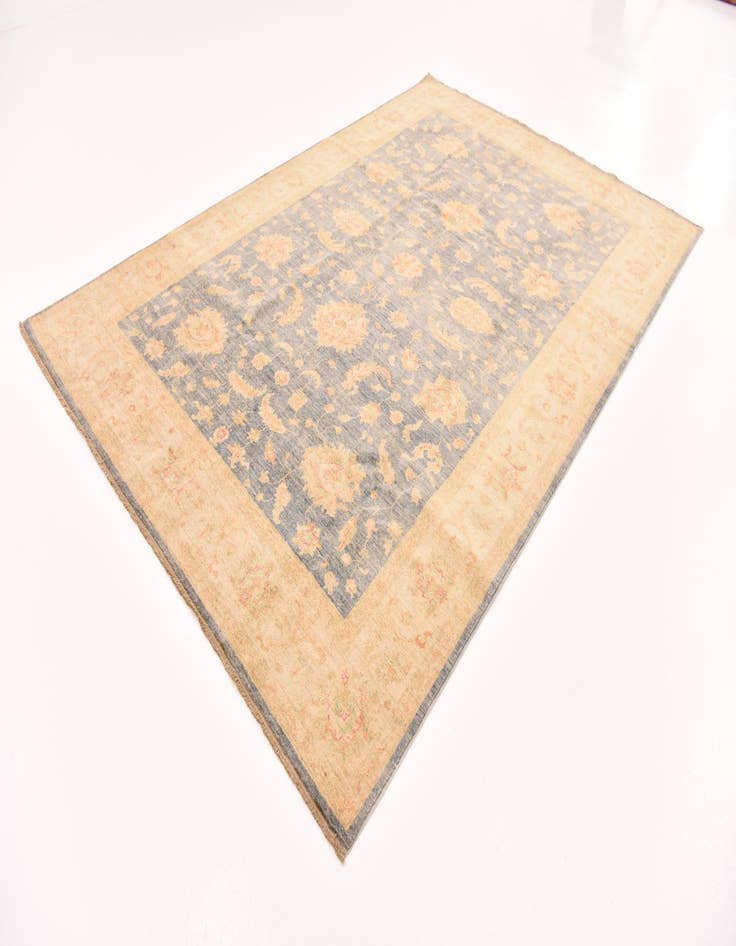 Detail image of 6' 9 x 9' 11 Hand Knotted Peshawar Ziegler Rug