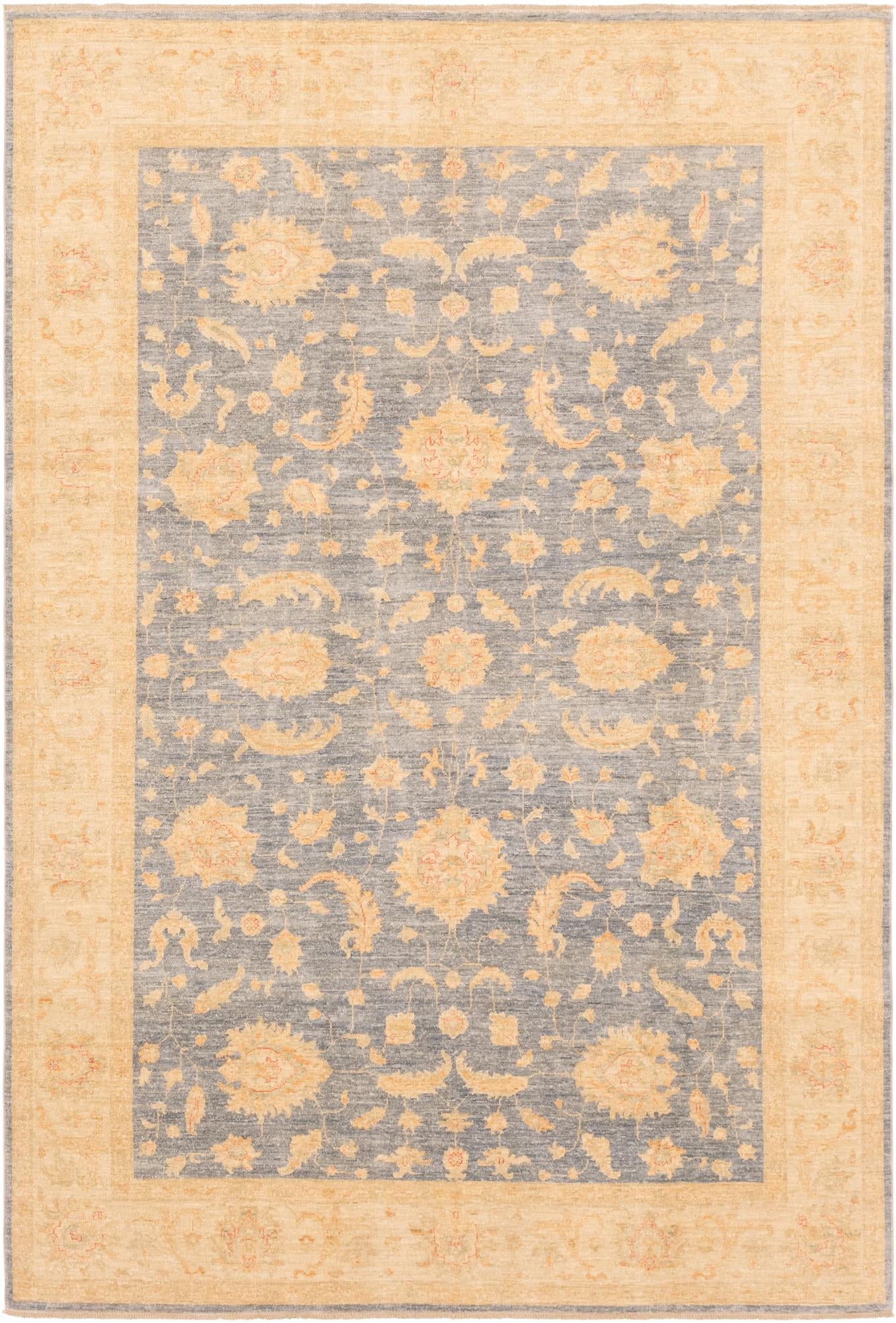 6' 9 x 9' 11 Hand Knotted Peshawar Ziegler Rug