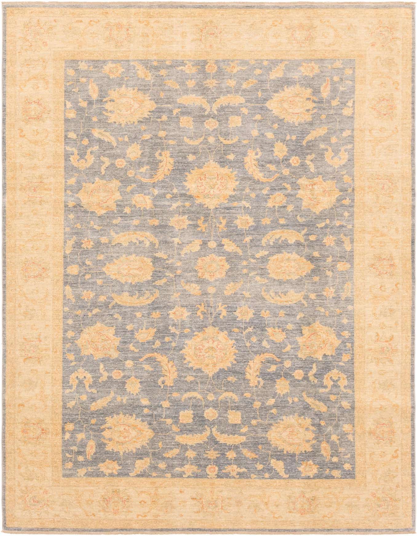 6' 9 x 9' 11 Hand Knotted Peshawar Ziegler Rug