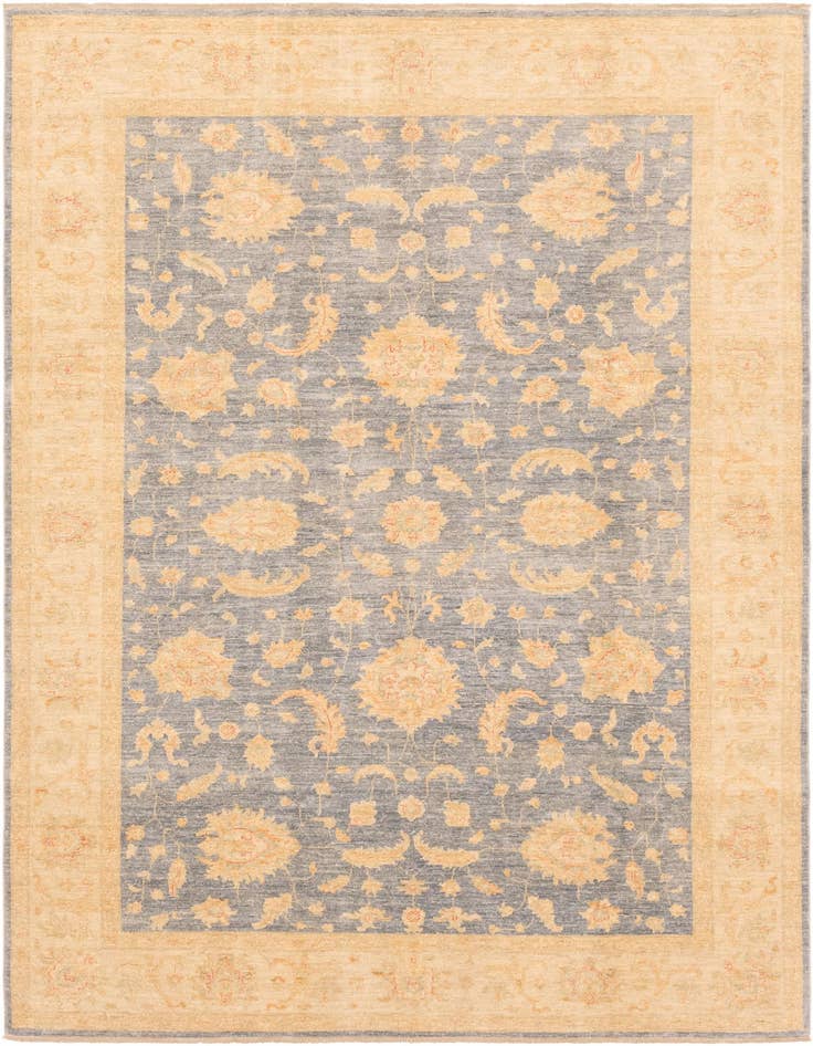 Detail image of 6' 9 x 9' 11 Hand Knotted Peshawar Ziegler Rug