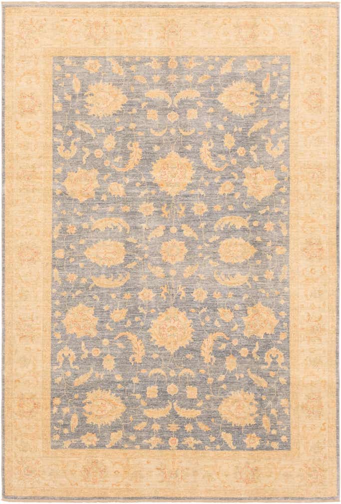 6' 9 x 9' 11 Hand Knotted Peshawar Ziegler Rug