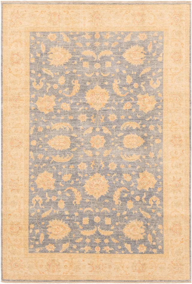 Detail image of 6' 9 x 9' 11 Hand Knotted Peshawar Ziegler Rug