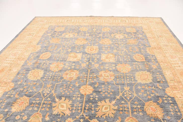 Detail image of 10' x 12' 10 Hand Knotted Peshawar Ziegler Rug