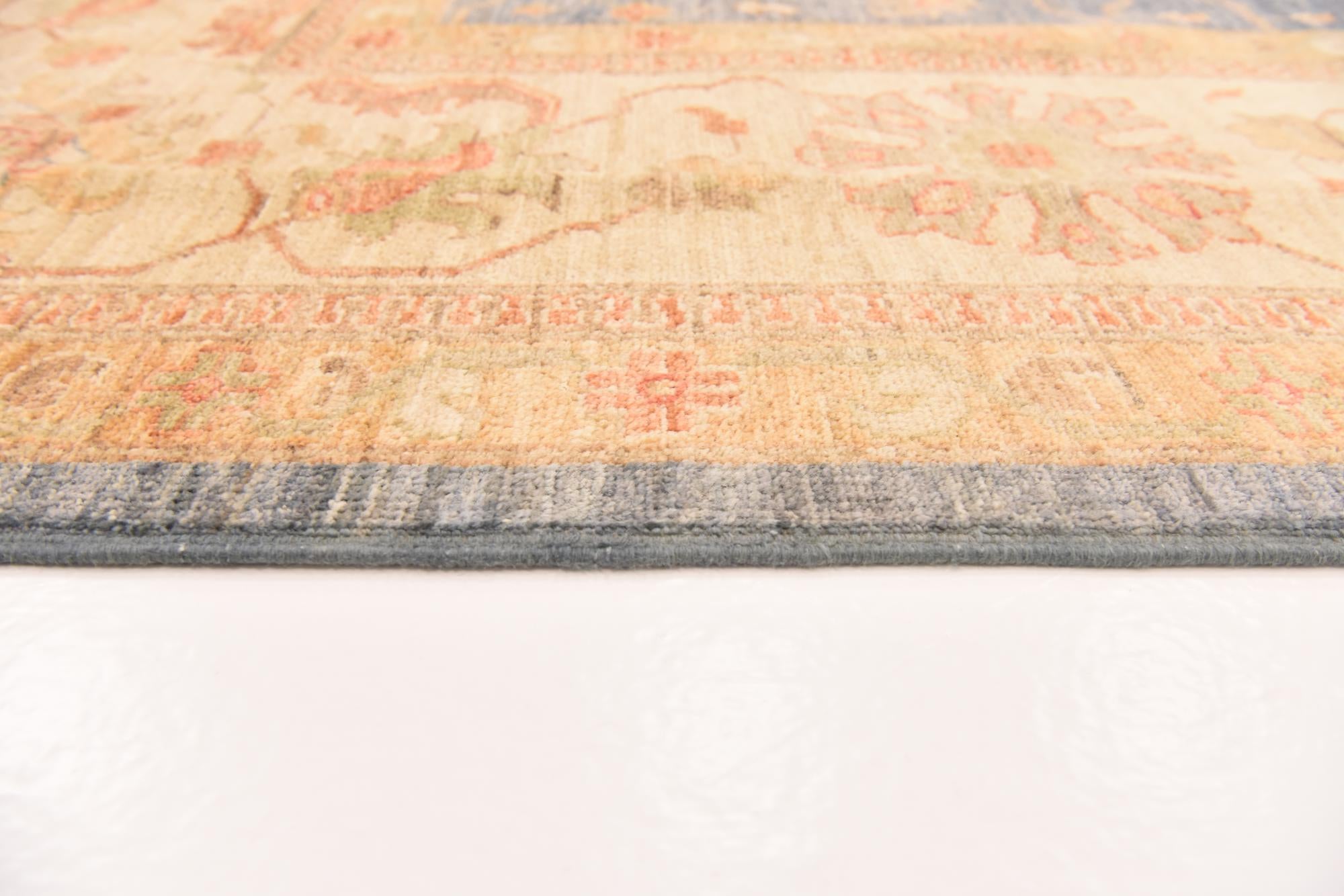 9' x 12' 5 Hand Knotted Peshawar Ziegler Rug
