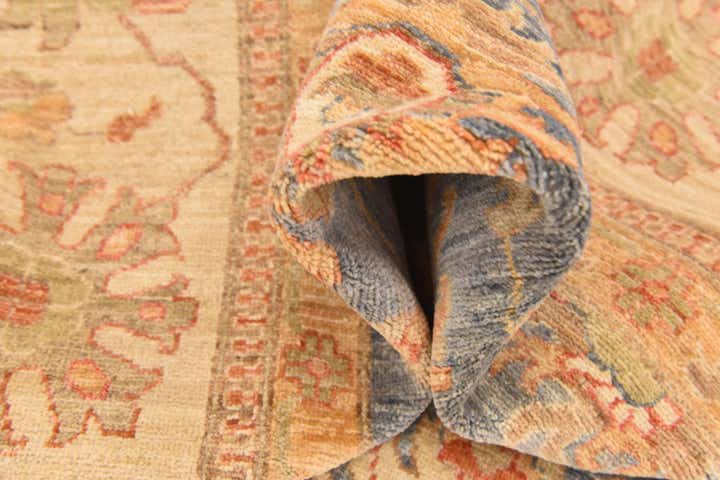 9' x 12' 5 Hand Knotted Peshawar Ziegler Rug