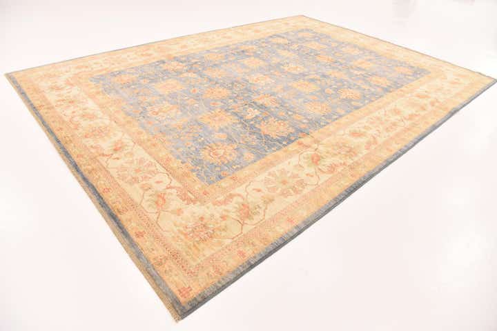 9' x 12' 5 Hand Knotted Peshawar Ziegler Rug