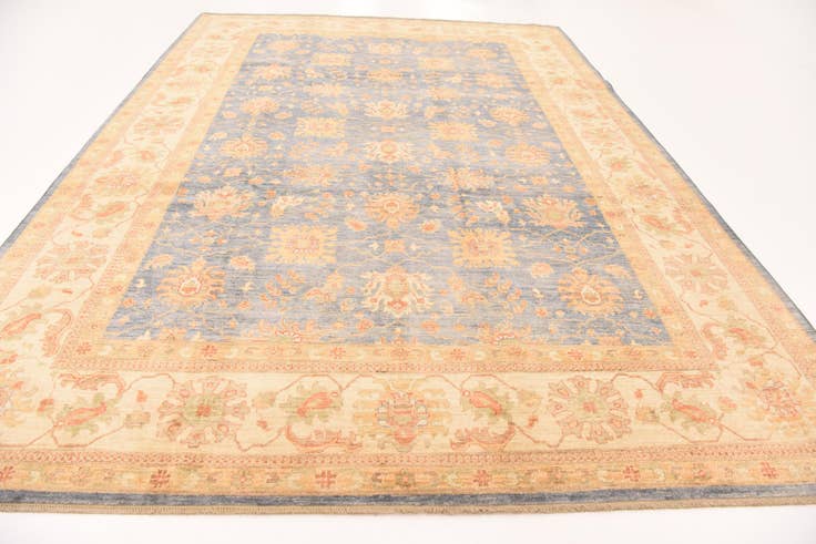 Detail image of 9' x 12' 5 Hand Knotted Peshawar Ziegler Rug