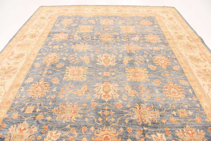 9' x 12' 5 Hand Knotted Peshawar Ziegler Rug