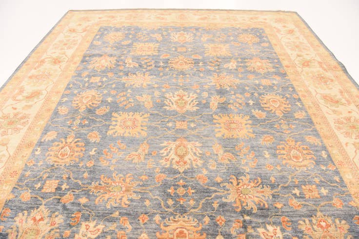 Detail image of 9' x 12' 5 Hand Knotted Peshawar Ziegler Rug
