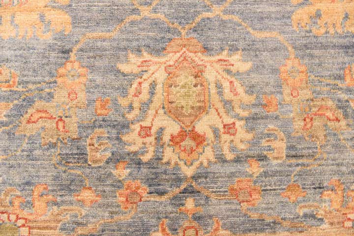 9' x 12' 5 Hand Knotted Peshawar Ziegler Rug