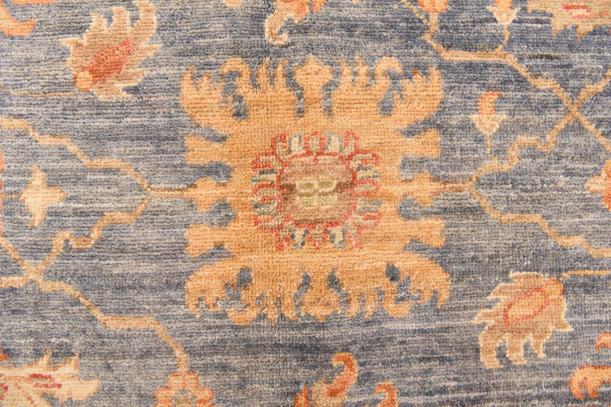 9' x 12' 5 Hand Knotted Peshawar Ziegler Rug