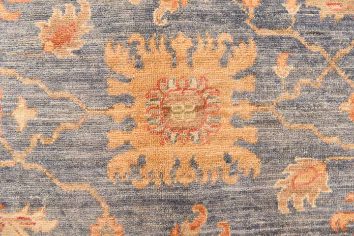 9' x 12' 5 Hand Knotted Peshawar Ziegler Rug