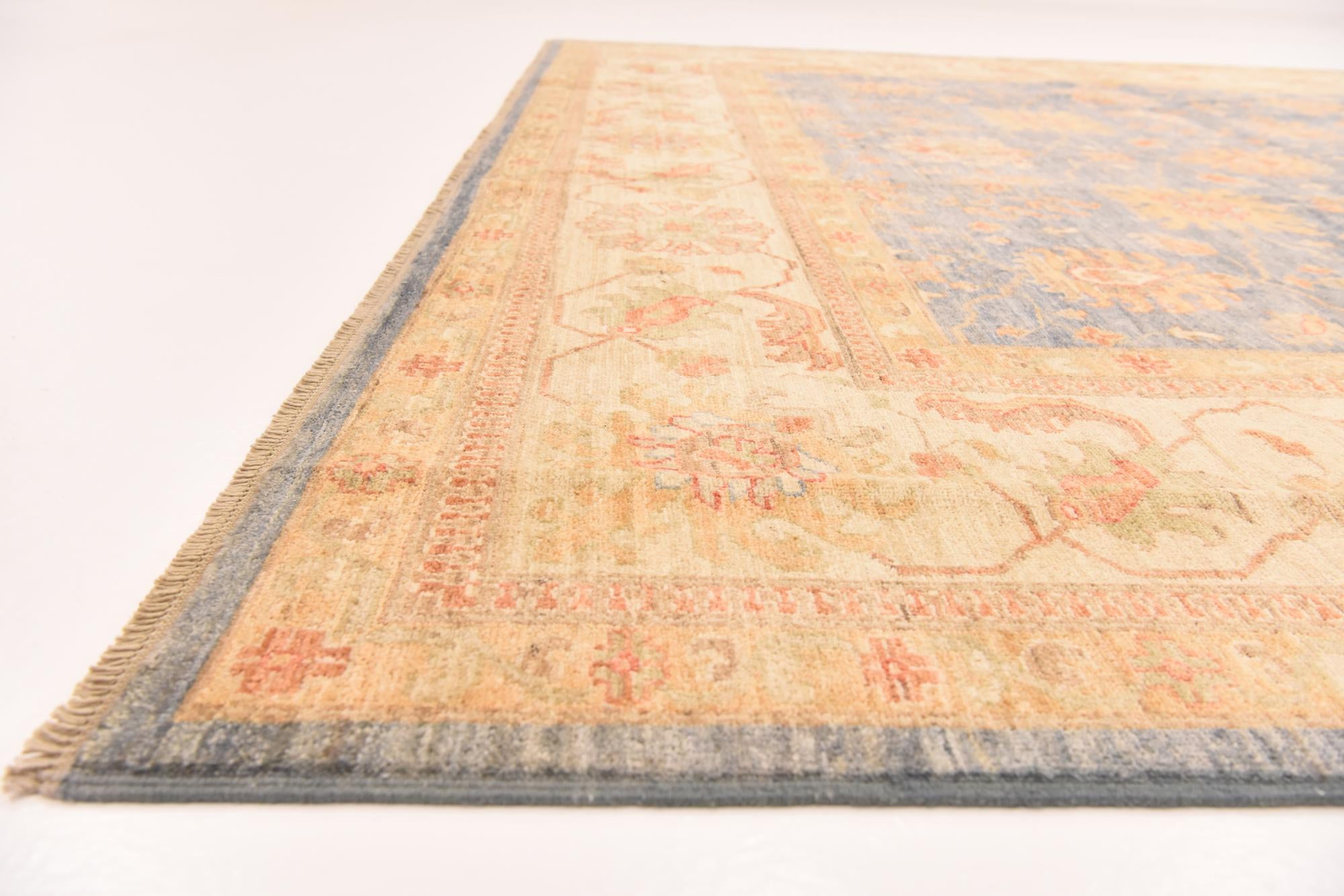 9' x 12' 5 Hand Knotted Peshawar Ziegler Rug