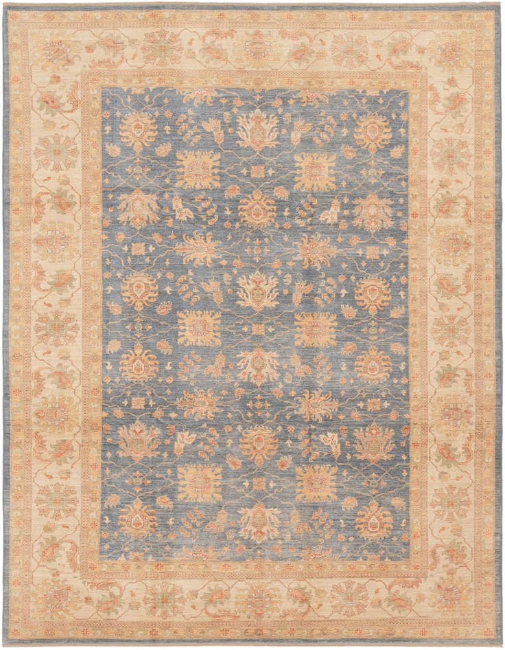 Detail image of 9' x 12' 5 Hand Knotted Peshawar Ziegler Rug