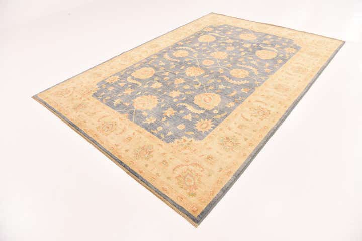 6' 8 x 9' 8 Hand Knotted Peshawar Ziegler Rug