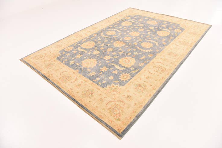 Detail image of 6' 8 x 9' 8 Hand Knotted Peshawar Ziegler Rug