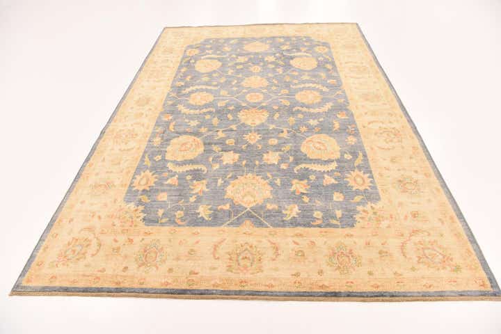 6' 8 x 9' 8 Hand Knotted Peshawar Ziegler Rug