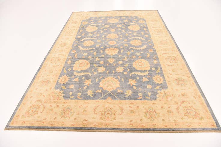Detail image of 6' 8 x 9' 8 Hand Knotted Peshawar Ziegler Rug
