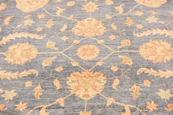 Detail image of 6' 8 x 9' 8 Hand Knotted Peshawar Ziegler Rug