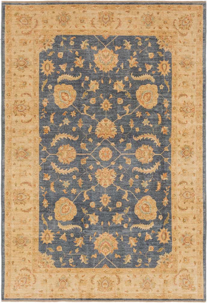 6' 8 x 9' 8 Hand Knotted Peshawar Ziegler Rug