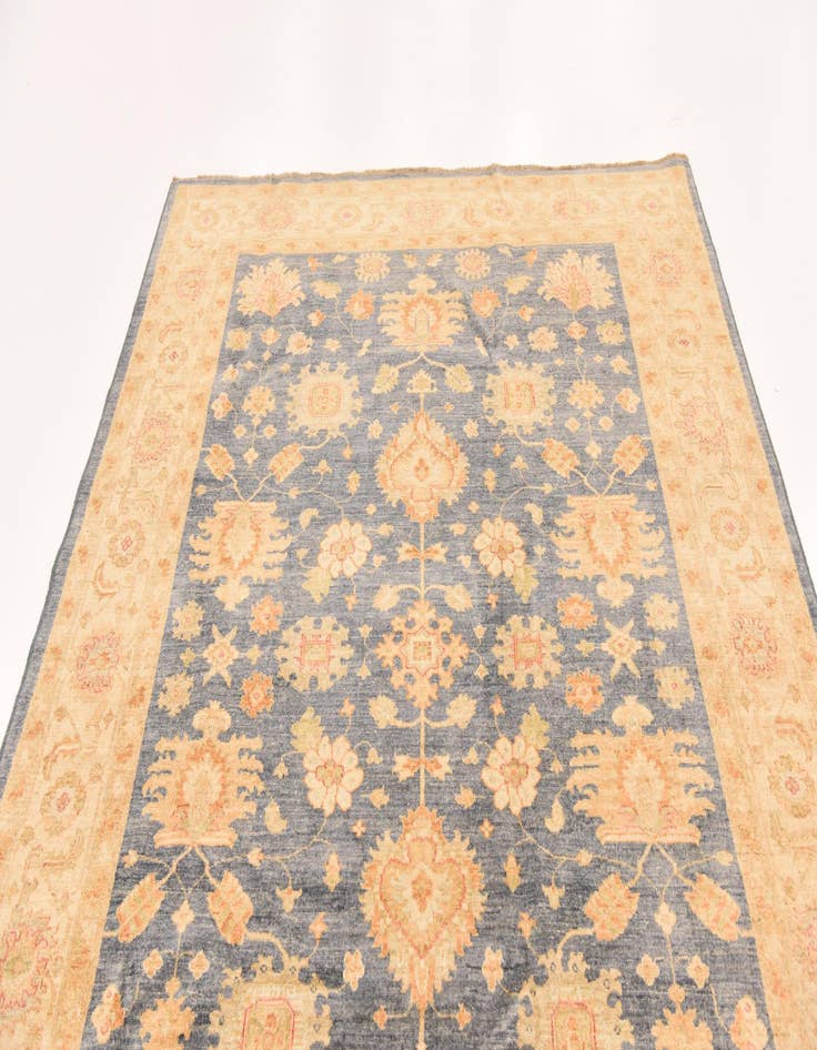 Detail image of 6' 8 x 9'  Hand Knotted Peshawar Ziegler Rug