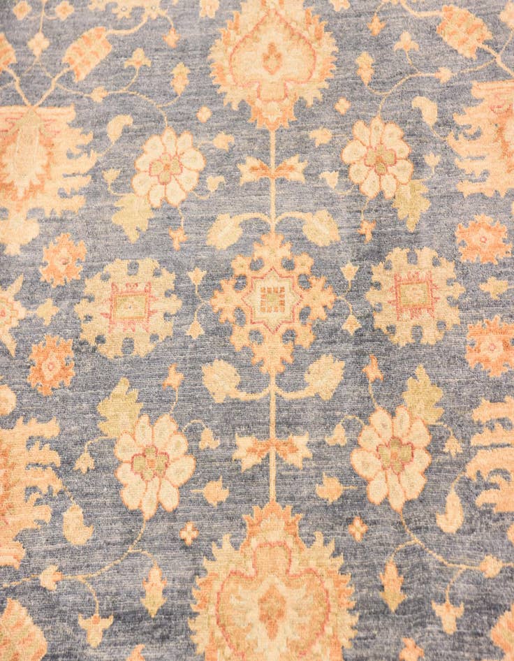 Detail image of 6' 8 x 9'  Hand Knotted Peshawar Ziegler Rug