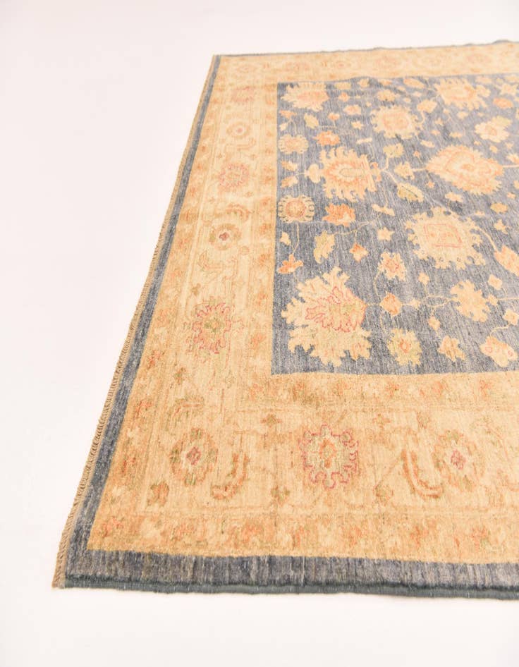 Detail image of 6' 8 x 9'  Hand Knotted Peshawar Ziegler Rug