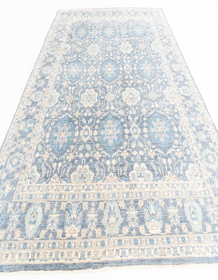 Detail image of 8' 10 x 11' 7 Hand Knotted Peshawar Ziegler Oriental Rug