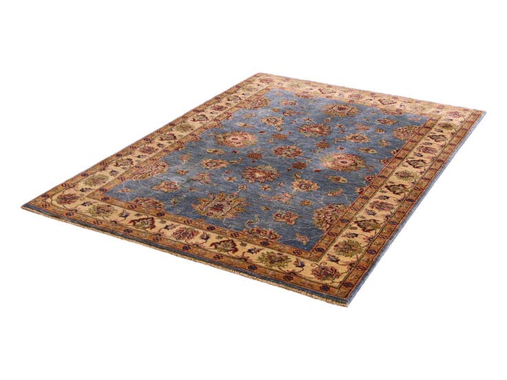 Detail image of 4' 1 x 5' 9 Hand Knotted Peshawar Ziegler Rug