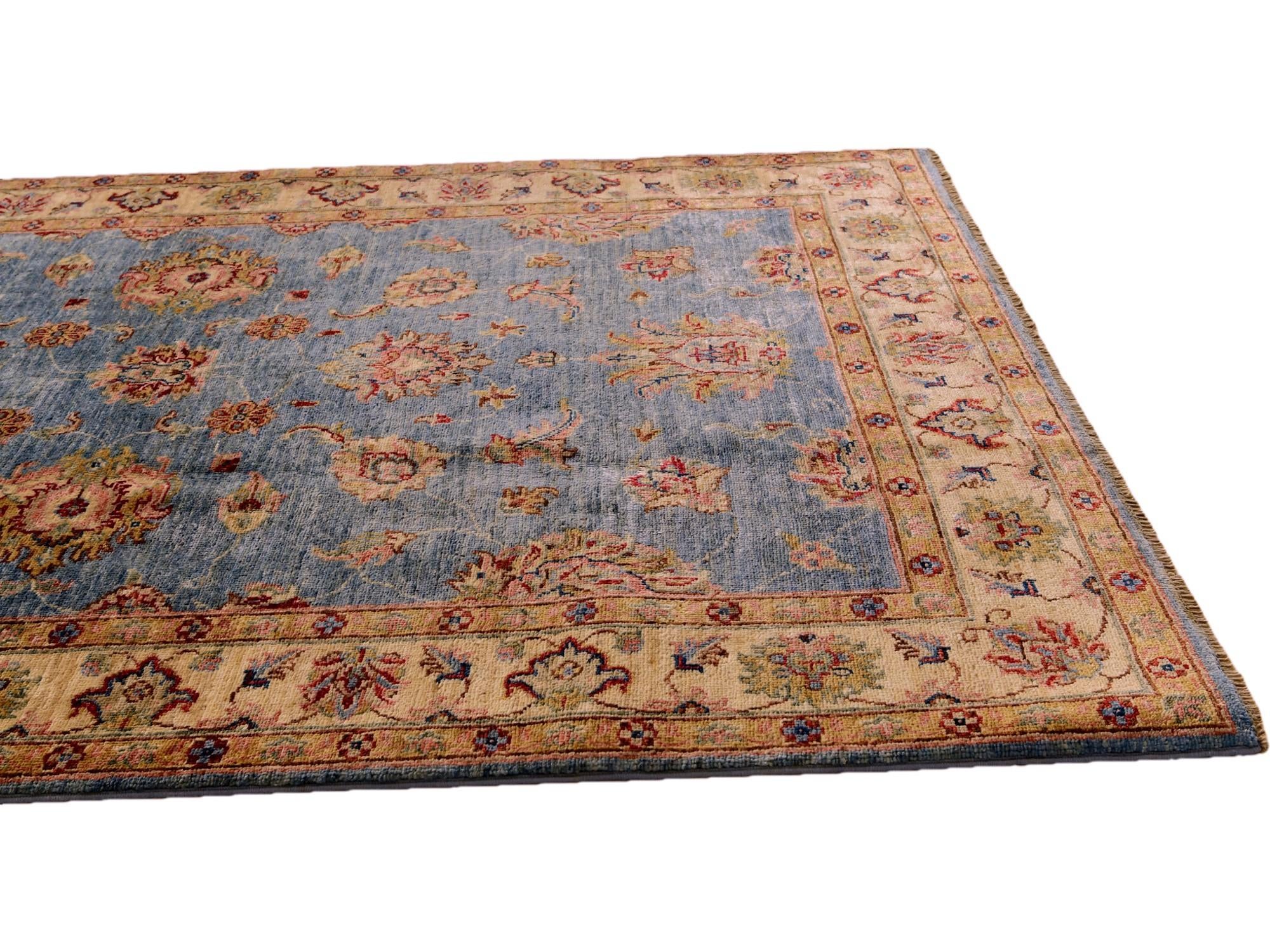 4' 1 x 5' 9 Hand Knotted Peshawar Ziegler Rug