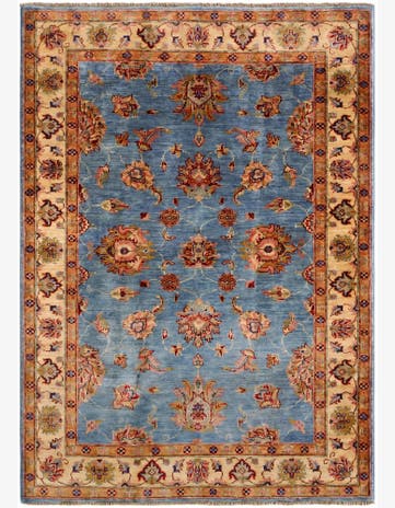 4' 1 x 5' 9 Hand Knotted Peshawar Ziegler Rug