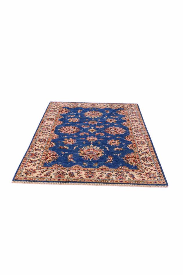 Detail image of 4' 1 x 6' Hand Knotted Peshawar Ziegler Rug